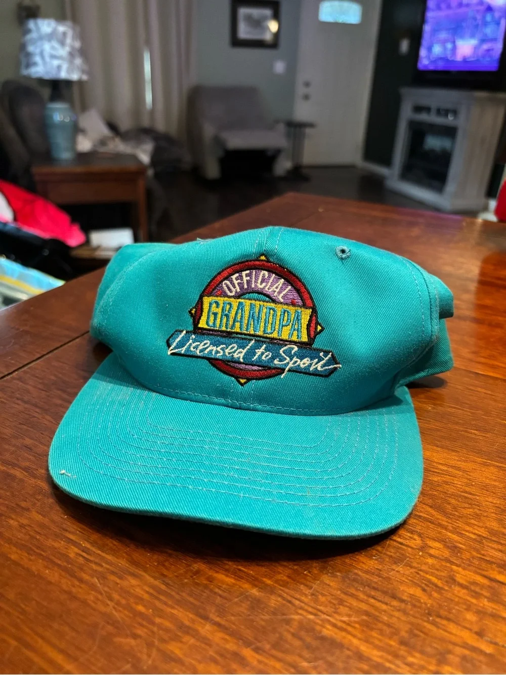 Official Grandpa Teal 'Licensed to Spoil' Cap